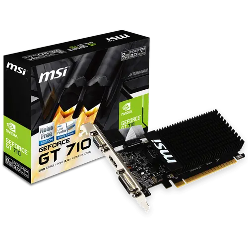 Placă video MSI NVidia GeForce GT 710, 2048MB DDR3, 64-bit, 12.8 GB/s, viteză efectivă a memoriei 1600 Mbps, frecvență 954 MHz, PCI Express 2.0, HDMI - 1
