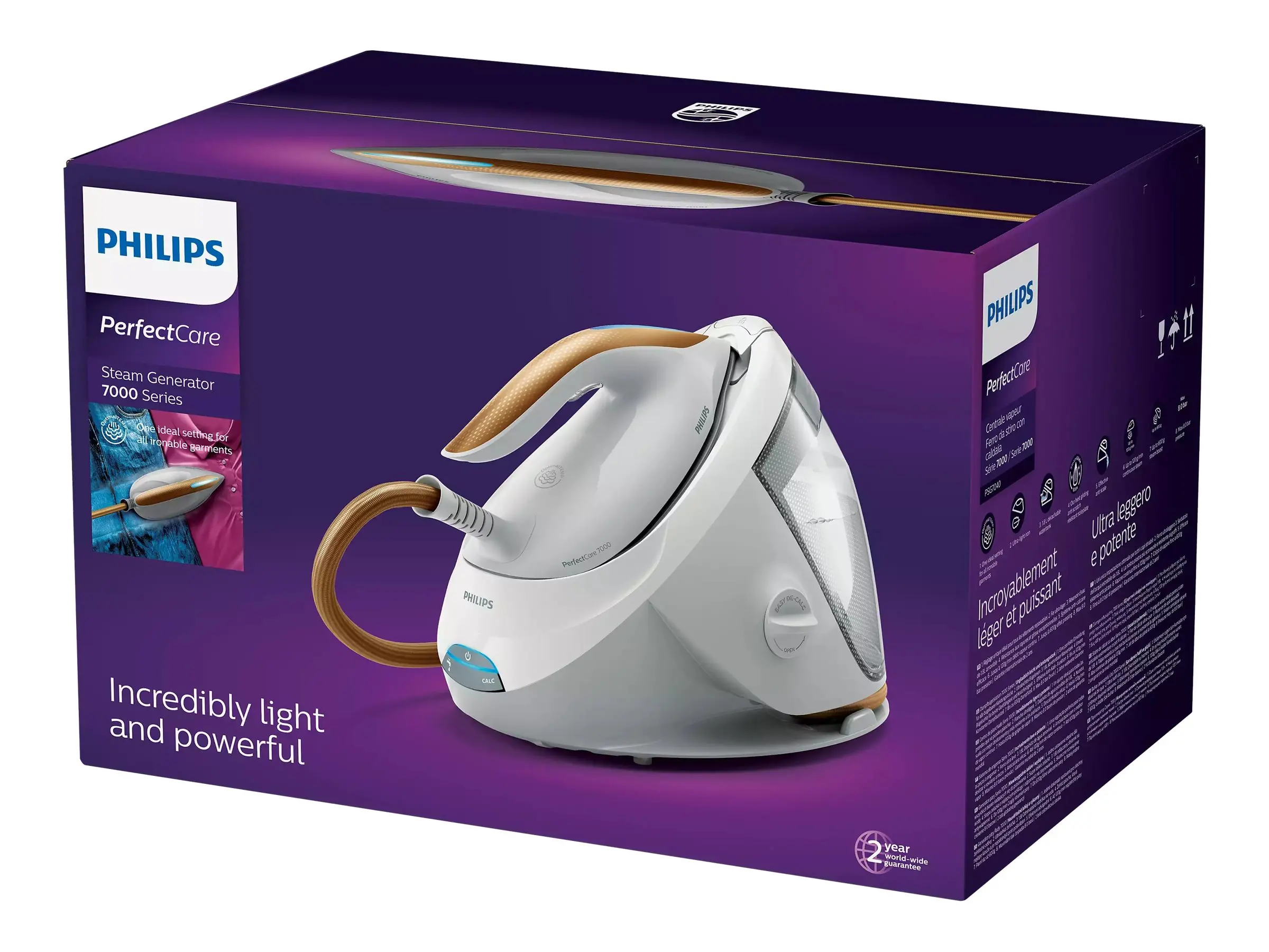 PHILIPS Σίδερο με γεννήτρια ατμού PerfectCare 7000 series 8 bar OptimalTEMP SteamGlide Elite 120g συνεχής παροχή ατμού - image 4
