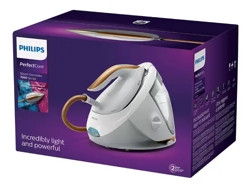 PHILIPS Σίδερο με γεννήτρια ατμού PerfectCare 7000 series 8 bar OptimalTEMP SteamGlide Elite 120g συνεχής παροχή ατμού - 5
