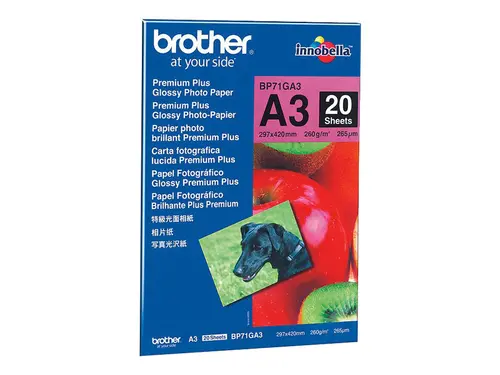 Хартия, Brother BP-71GA3 Innobella Premium Glossy Photo Paper (A3/20 sheets) - image 1