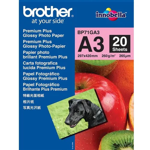 Χαρτί, Brother BP-71GA3 Innobella Premium Glossy Photo Paper (A3/20 φύλλα) - 1