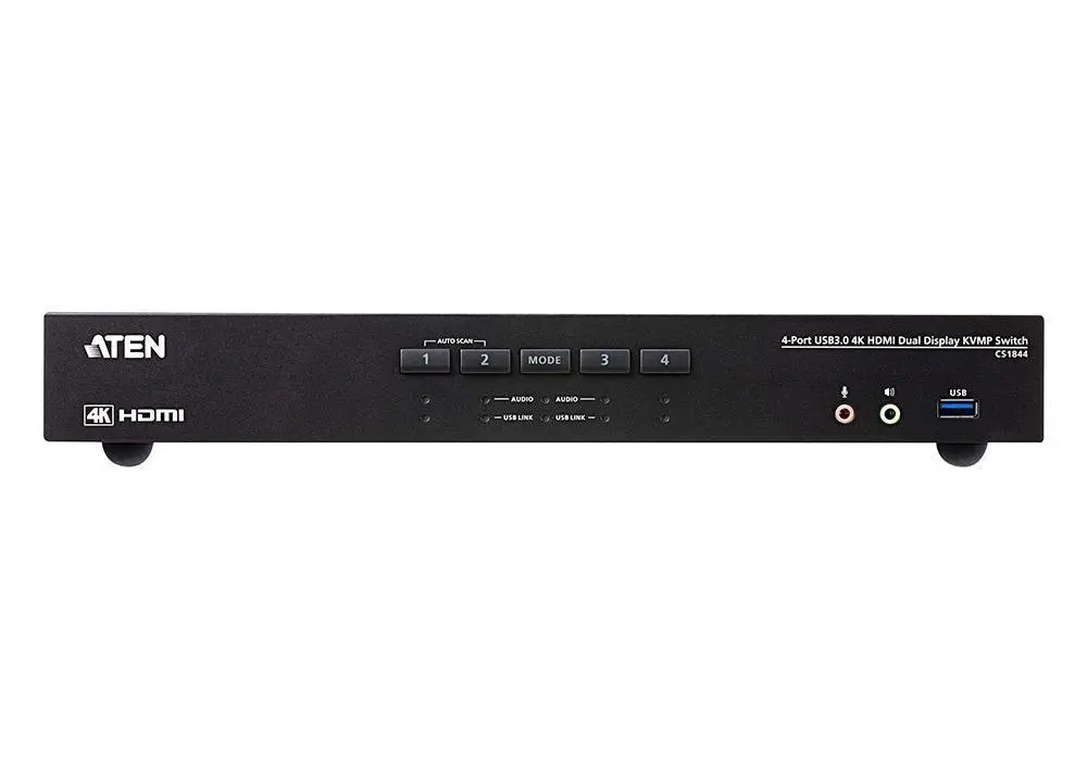 KVM превключвател ATEN CS1844-AT-G, 4 порта USB 3.0, За 2 HDMI монитора - image 1