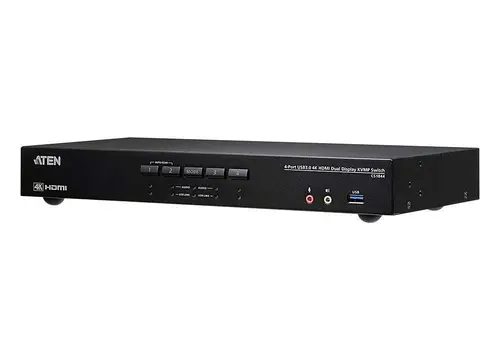 Switch KVM ATEN CS1844-AT-G, 4 porturi USB 3.0, Pentru 2 monitoare HDMI - 1