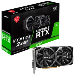 MSI Video Card Nvidia GeForce RTX 3050 VENTUS 2X XS 8G OC, 8GB GDDR6, 128bit, Boost: 1807 MHz, 2560 CUDA Cores, PCIe 4.0, 1x DP 1.4a, 1xHDMI 2.1a, 1xDL-DVI-D, RAY TRACING, Dual Fan, 500W, 3Y