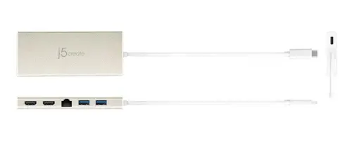 Докинг станция j5 create JCD381, USB-C, 2x HDMI, USB 3.1, PD 2.0, LAN - 2