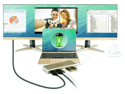 Докинг станция j5 create JCD381, USB-C, 2x HDMI, USB 3.1, PD 2.0, LAN - 4
