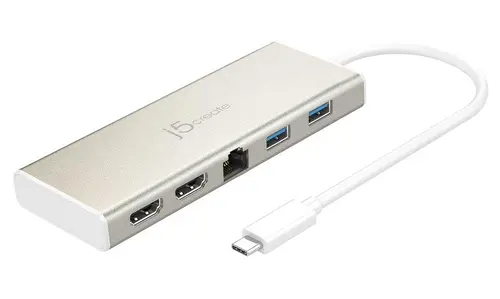 Докинг станция j5 create JCD381, USB-C, 2x HDMI, USB 3.1, PD 2.0, LAN - 1