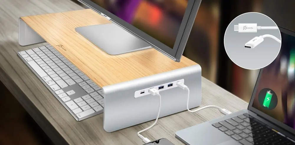 Поставка за монитор j5create JCT425 8 в 1 USB Type-C/PD/4K HDMI/ 6-Port USB 3.0 - image 1