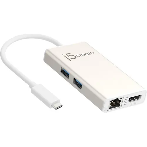 Adaptor multiport USB-C j5Create JCA374, HDMI, Ethernet, hub USB 3.0, PD 2.0 - 1