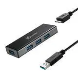 Hub cu 4 porturi J5 Create JUH340, USB 3.0, 1:4, Negru - image 3