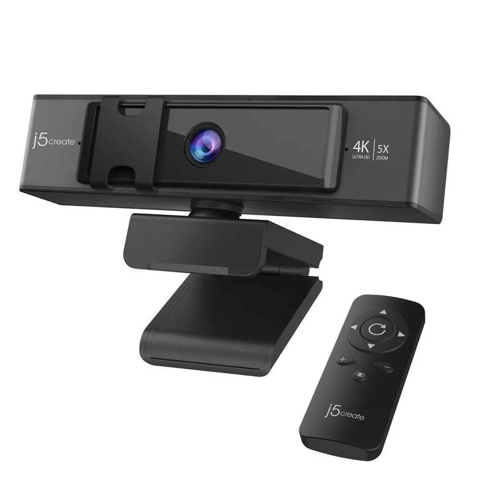 Κάμερα web j5create JVCU435, 4K UltraHD, Μικρόφωνο, USB, 5x ψηφιακό ζουμ, Τηλεχειριστήριο
