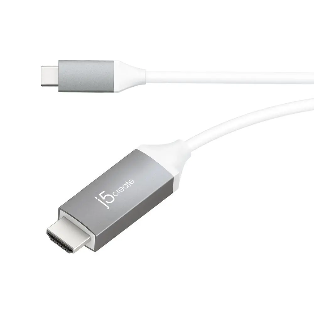 Καλώδιο j5create JCC153G, USB-C αρσενικό - HDMI αρσενικό, 1.8 m, Λευκό