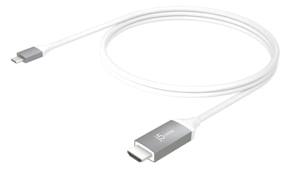 Cablu j5create JCC153G, USB-C tată - HDMI tată, 1.8 m, Alb - image 1