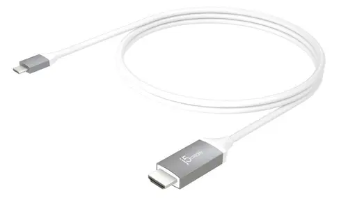 Cablu j5create JCC153G, USB-C tată - HDMI tată, 1.8 m, Alb - 2