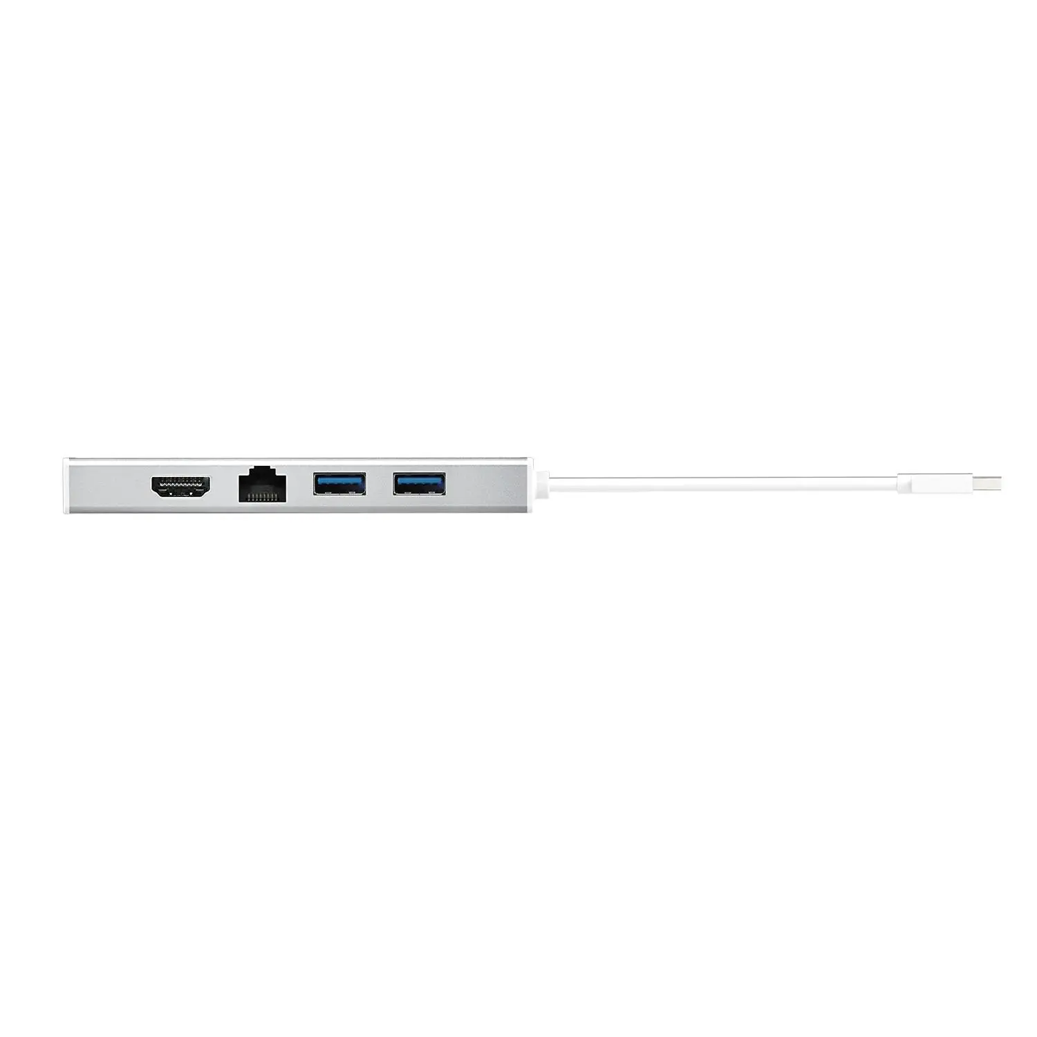 6-портов хъб j5create Mini Dock JUD380, USB 3.0, Gigabit Ethernet, HDMI, VGA, USB-B, Бял - image 1
