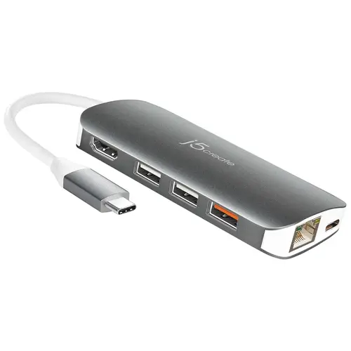 Докинг станция j5create Multi-Port JCD383, USB, HDMI, Ethernet, SD, microSD