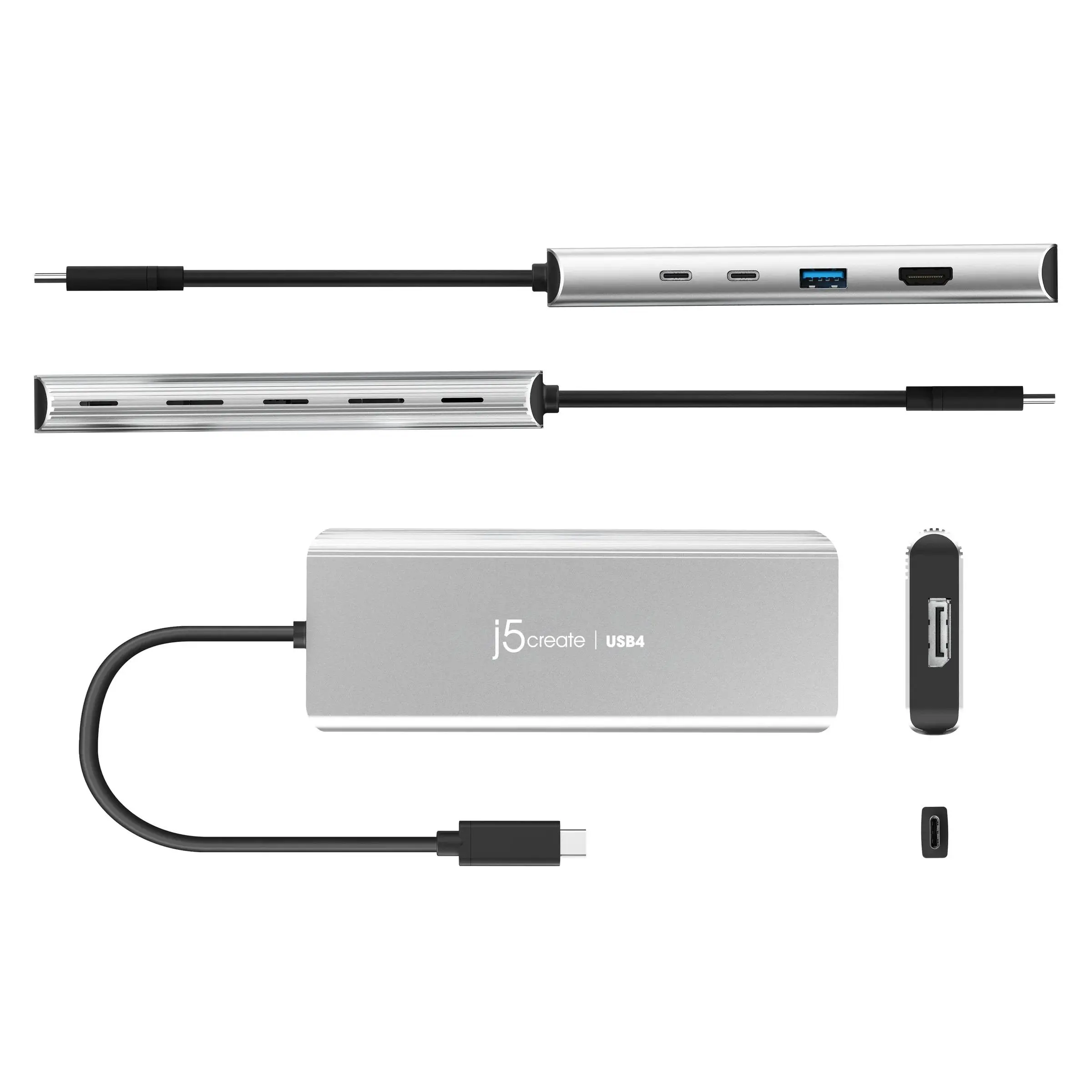 5-портов хъб j5create JCD401 USB4 Dual 4K Multi-port USB-C, 4K HDMI - image 2