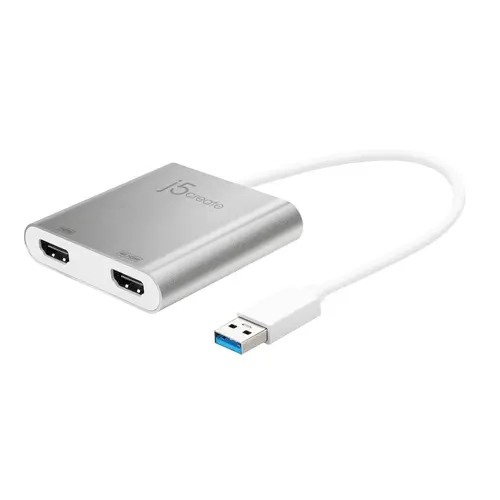 Адаптер j5create JUA365, За 2 монитора, USB-C - HDMI - 1