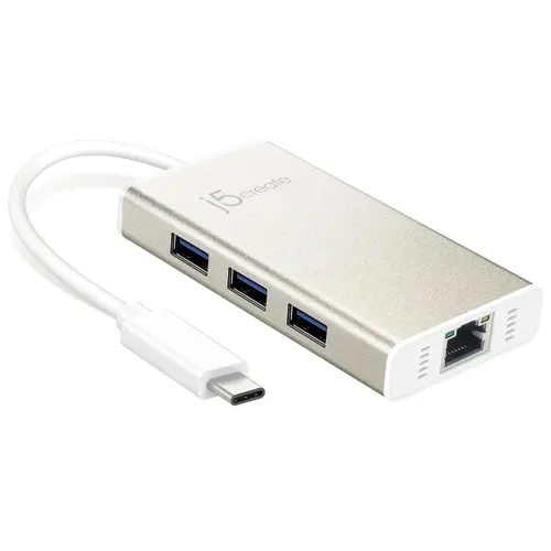 Hub 3 θυρών J5create JCH471, USB-C 3.1, USB-A 3.0, Gigabit Ethernet - 2