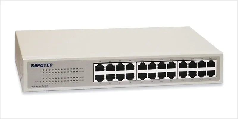 Switch, REPOTEC Switch RP-1724DR/L cu kit de montare în rack