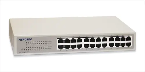 Switch, REPOTEC Switch RP-1724DR/L με κιτ τοποθέτησης σε rack - 1