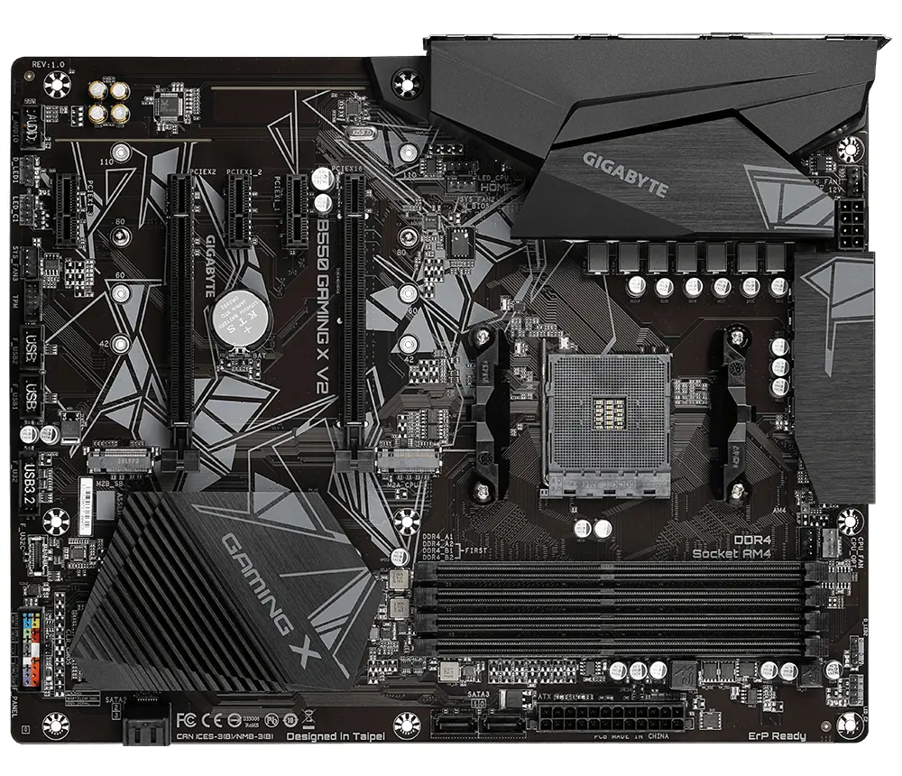 Placă de bază GIGABYTE B550 GAMING X V2 Socket AM4, 4 x DDR4, RGB Fusion, V2 (rev. 1.0) - image 1