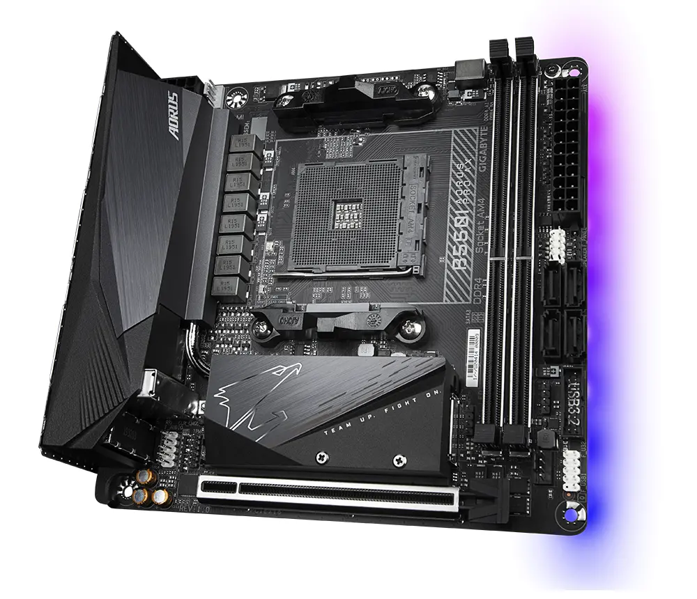 Дънна платка GIGABYTE B550I AORUS PRO AX, Socket AM4 - image 1