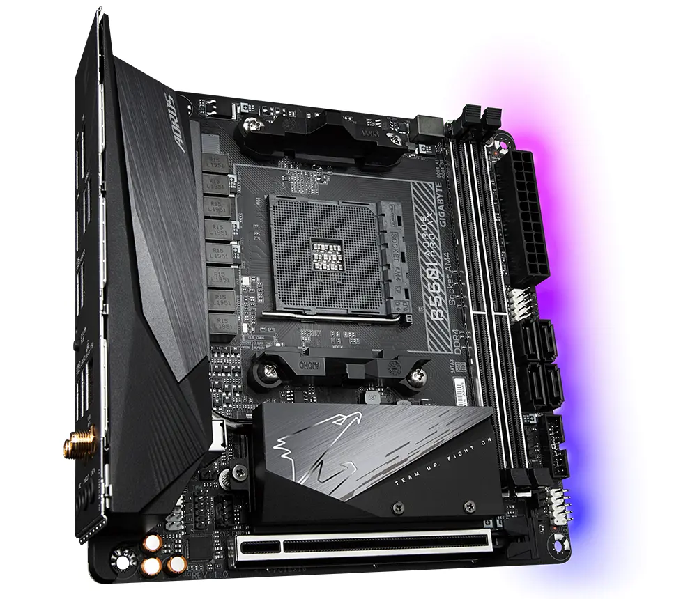 Дънна платка GIGABYTE B550I AORUS PRO AX, Socket AM4 - image 2