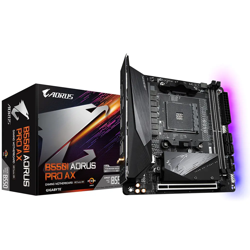 Дънна платка GIGABYTE B550I AORUS PRO AX, Socket AM4 - image 4