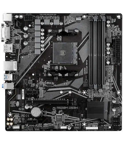Placă de bază GIGABYTE A520M-DS3H V2, Socket AM4 - 1