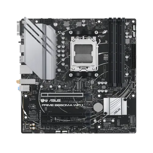Дънна платка ASUS PRIME B650M WI-FI II socket AM5, 4xDDR5, Aura Sync, PCIe 5.0 SSD Slot - image 1