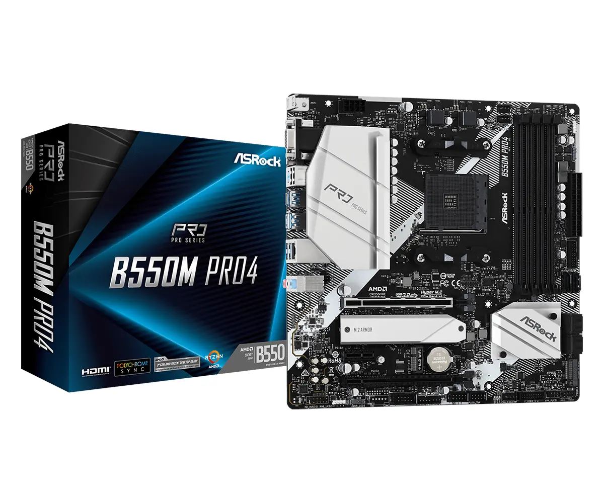 Дънна платка ASRock B550M Pro4, AM4 - image 4