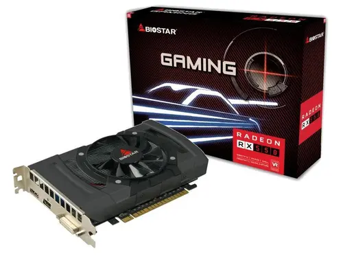 Κάρτα γραφικών BIOSTAR Radeon RX550, 4GB, GDDR5, 128 bit, DVI-I, HDMI, DisplayPort, PCI Express 3.0 x16 - 1