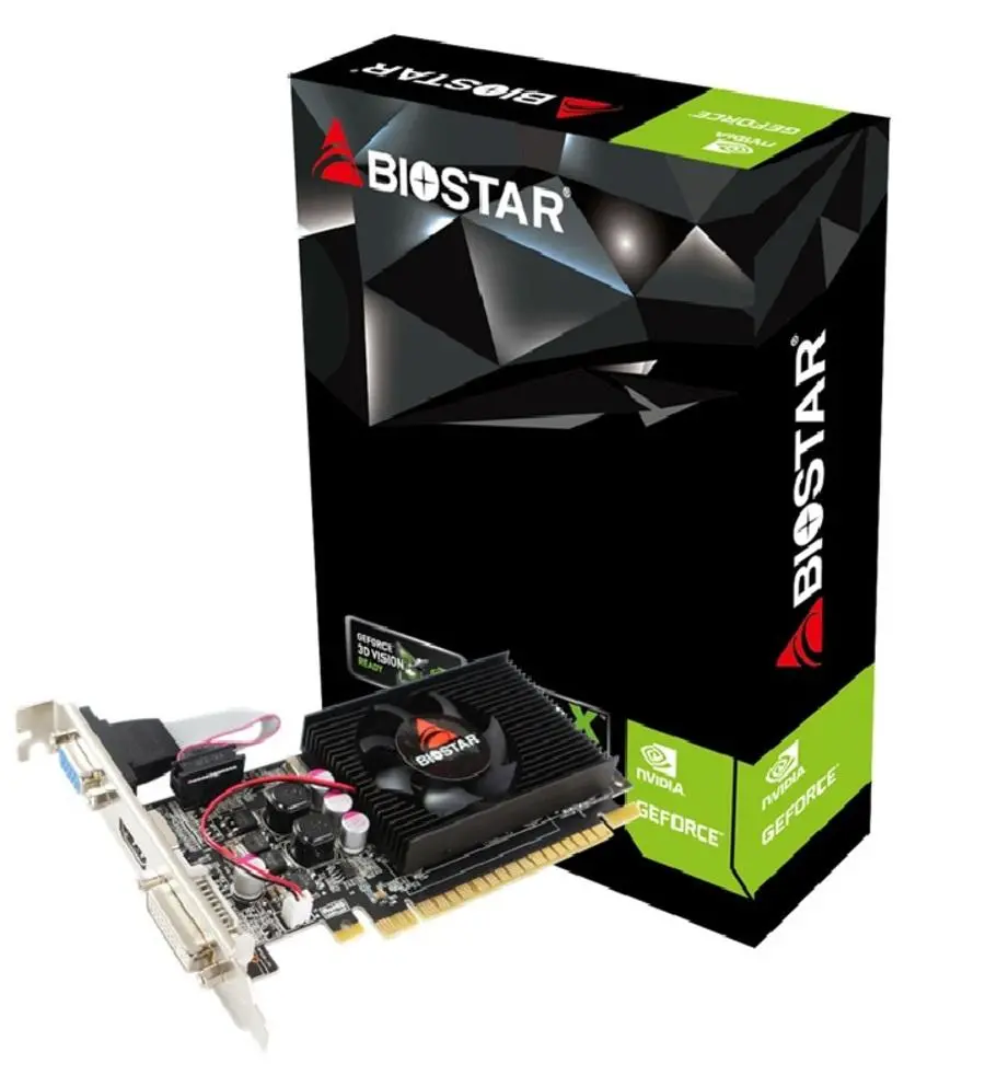 Placă video BIOSTAR GeForce GT 610, 2GB, SDDR3, 64 bit, DVI-I, D-Sub, HDMI