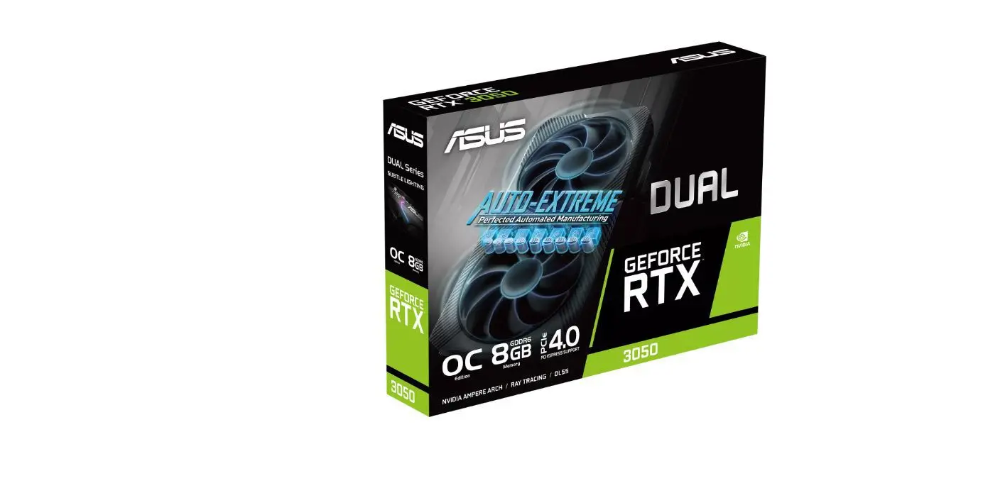 Видеокарта ASUS Dual RTX 3050 OC V2 8GB GDDR6