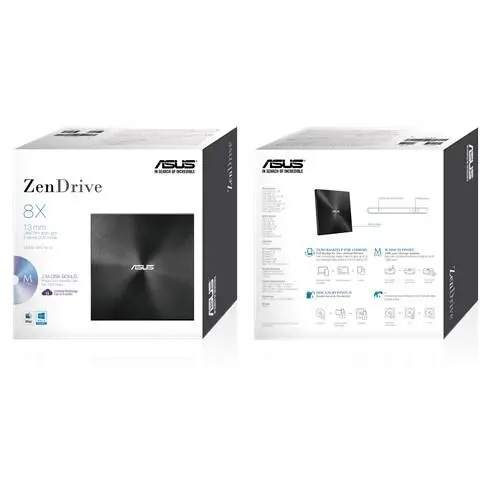 Външно USB DVD записващо устройство ASUS ZenDrive U7M Ultra-slim, USB 2.0, Черен - image 3