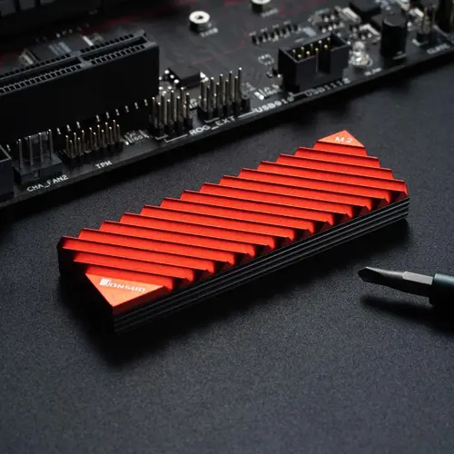Παθητικός ψύκτρα Jonsbo M.2 SSD, με πτερύγια, Κόκκινο - 7