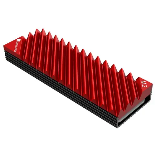 Παθητικός ψύκτρα Jonsbo M.2 SSD, με πτερύγια, Κόκκινο - 1