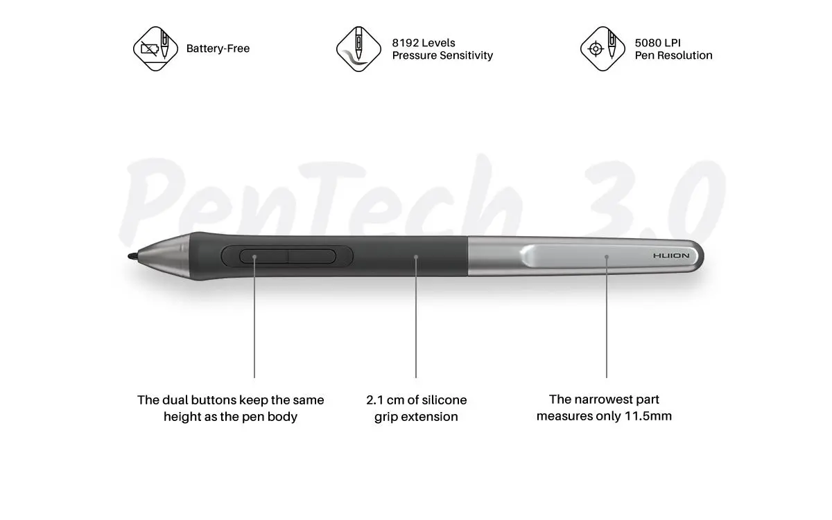 Графичен дисплей таблет HUION Inspiroy 2 S, 5080 LPI, Розов - image 6