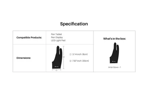 Mănușă pentru lucru cu tabletă grafică HUION Artist glove GL200 - 5