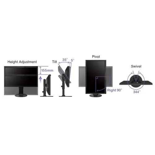 Монитор EIZO ColorEdge CG2700S, IPS, 27 inch, Wide, WQHD, DP, USB-C, HDMI, Черен - image 4