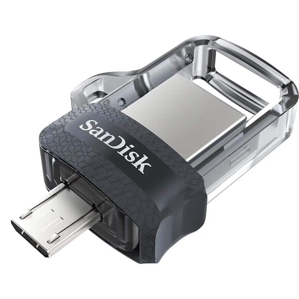 USB памет SanDisk Ultra Dual Drive m3.0, 128GB, OTG, Черен - image 2