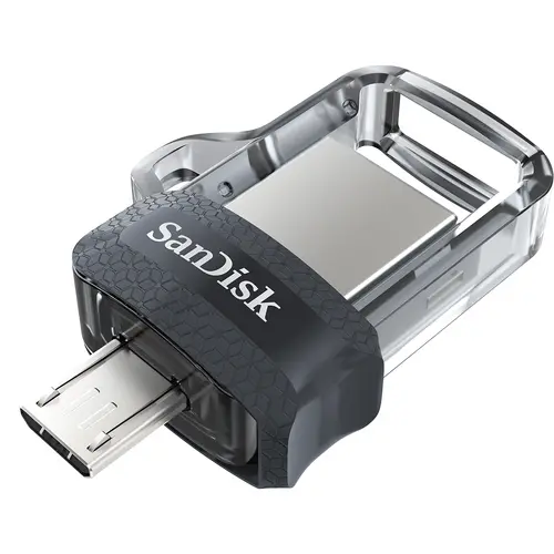 USB памет SanDisk Ultra Dual Drive m3.0, 128GB, OTG, Черен - image 2