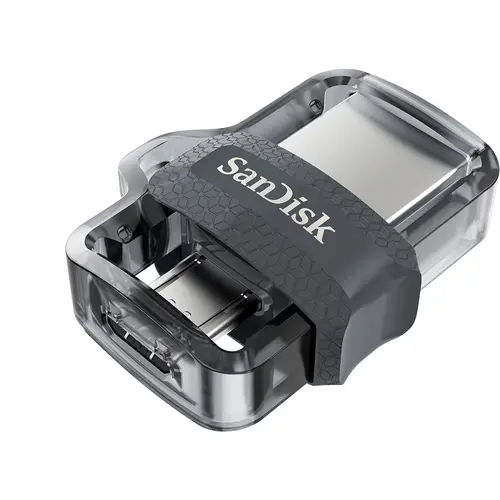 Μνήμη USB SanDisk Ultra Dual Drive m3.0, 128GB, OTG, Μαύρο - 1