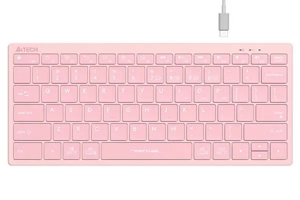 Безжична клавиатура A4TECH FBX51C FSTyler, розово