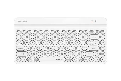 Tastatură wireless A4tech Fstyler FBK30, Bluetooth, 2.4G, Suport pentru telefon, Chirilizată, Alb - 1