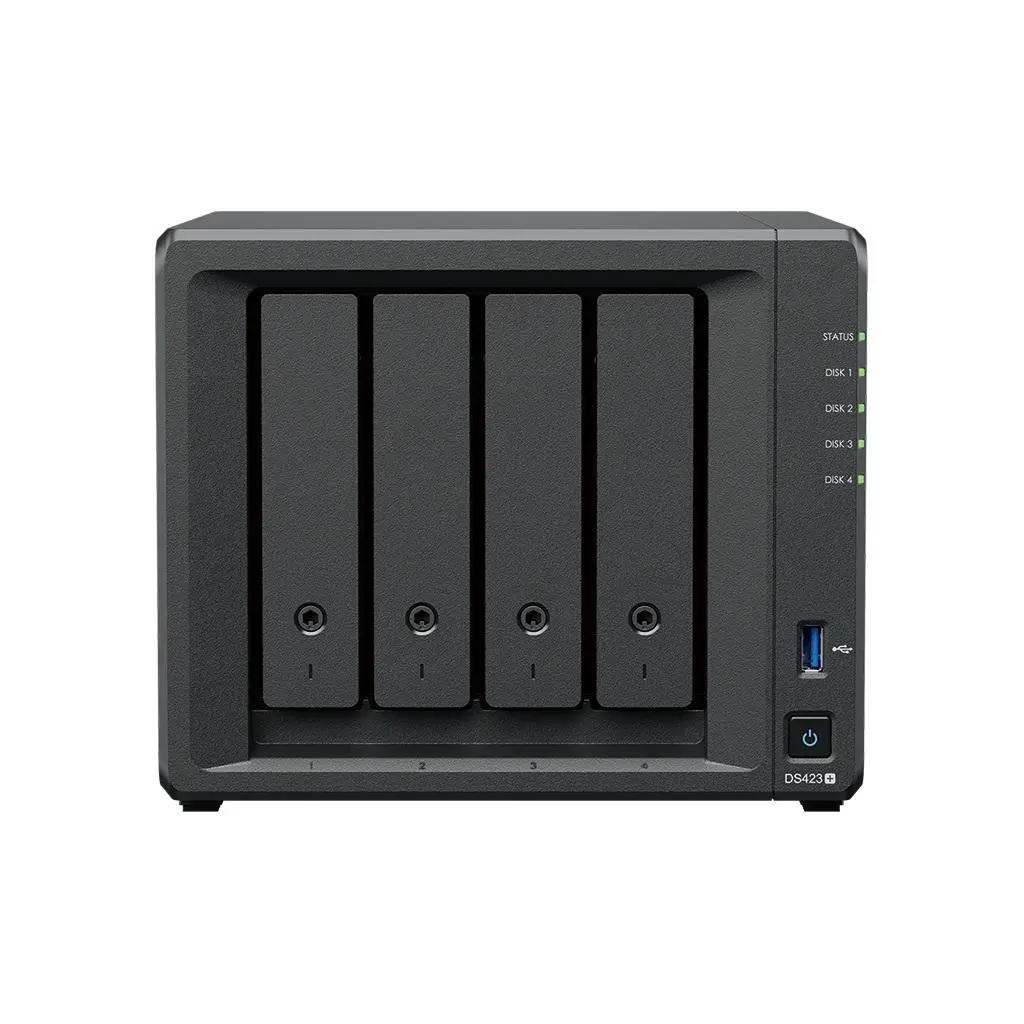 Мрежов сторидж Synology NAS DS423+, за 4 диска, Intel Celeron J4125, .2GB DDR4