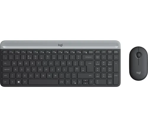 Комплект, Logitech Slim Wireless Keyboard and Mouse Combo MK470 - GRAPHITE