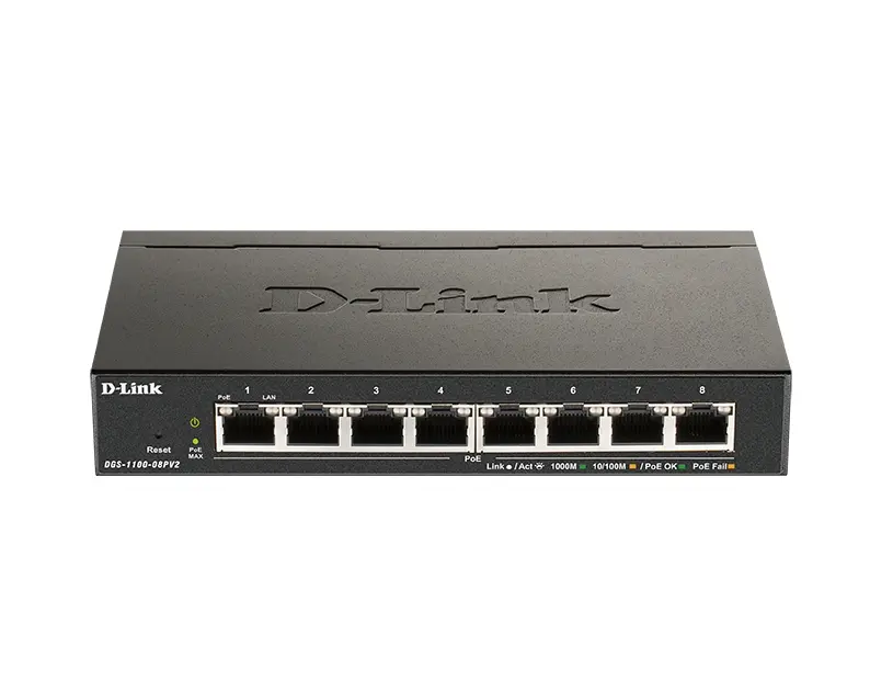 Комутатор, D-Link 8-Port PoE Gigabit Smart Switch