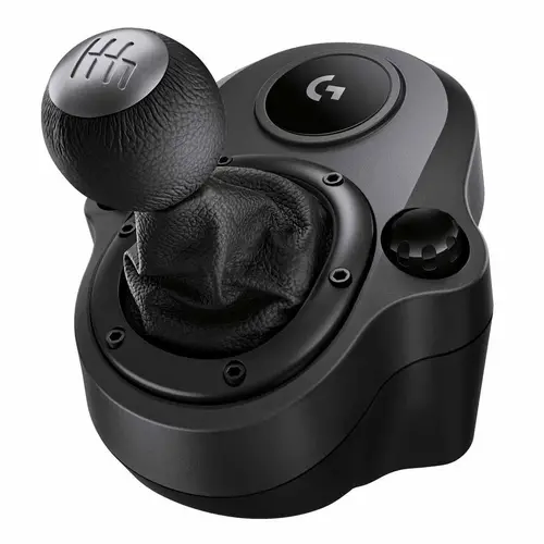 Schimbător de viteze, Logitech G Shifter, Șase viteze, pentru volane G923, G29 ȘI G920 Racing Wheels, Oțel, Piele - 1
